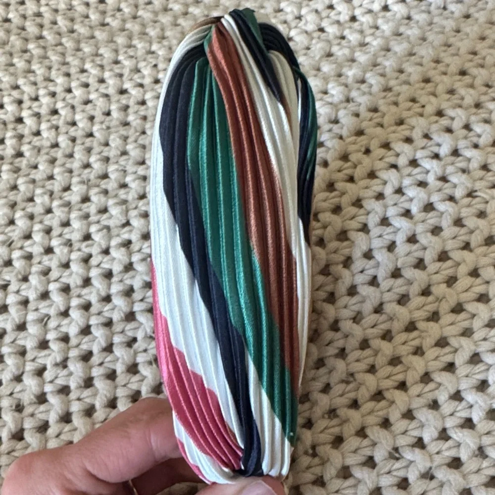 Anthropologie Pleated Stripe Headband